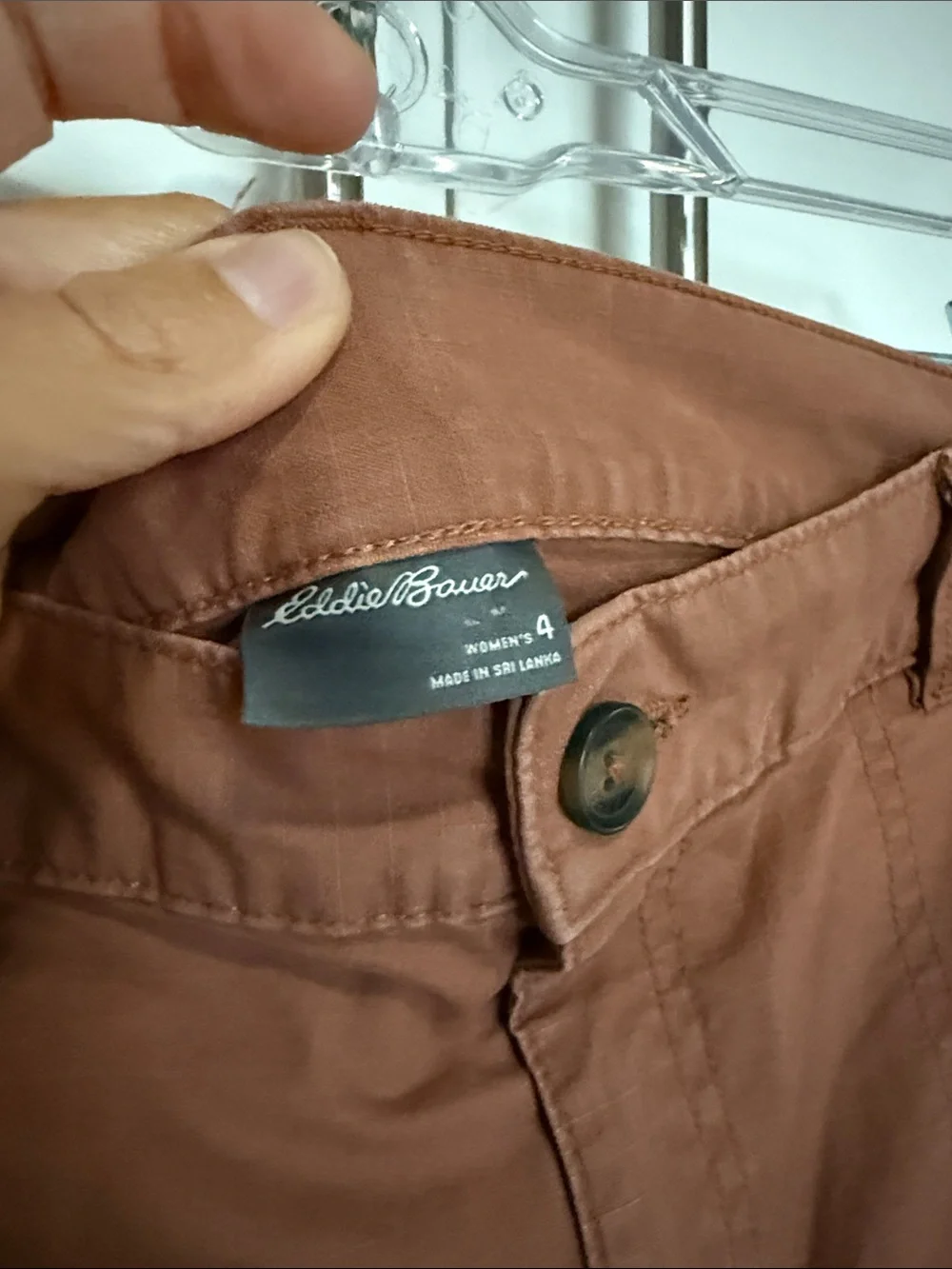 Eddie Bauer Women's Ankle Chinos in Rust Brown - Picture 2 of 4